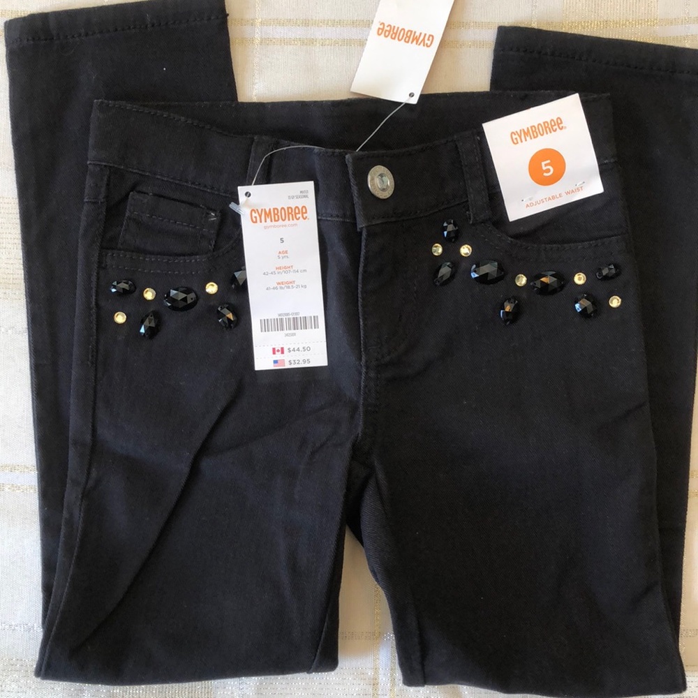 Gymboree girls size 5 black pants. NWT